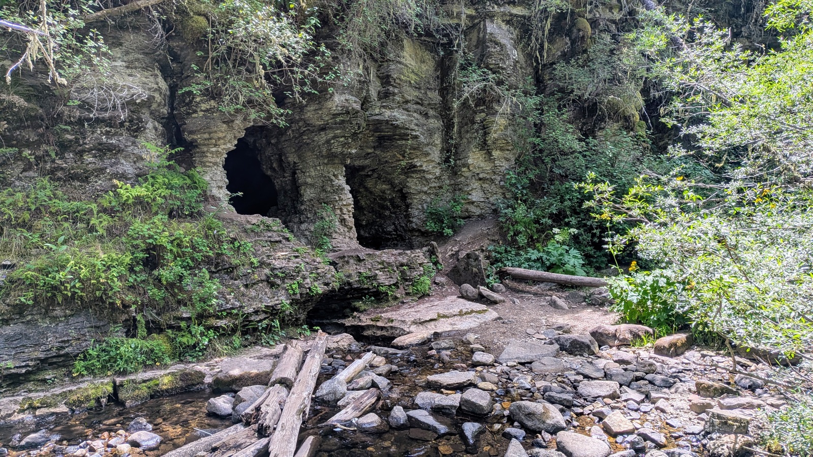 Caves along the Cave Creek Trail.