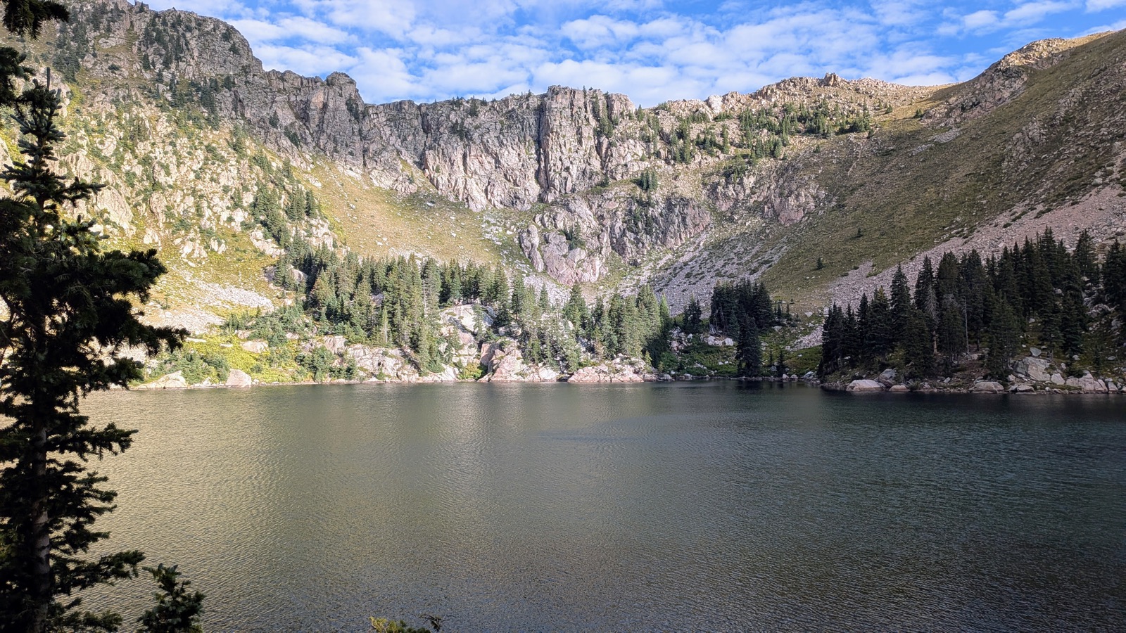 Lake Katherine, the first of the trip's four alpine lakes.