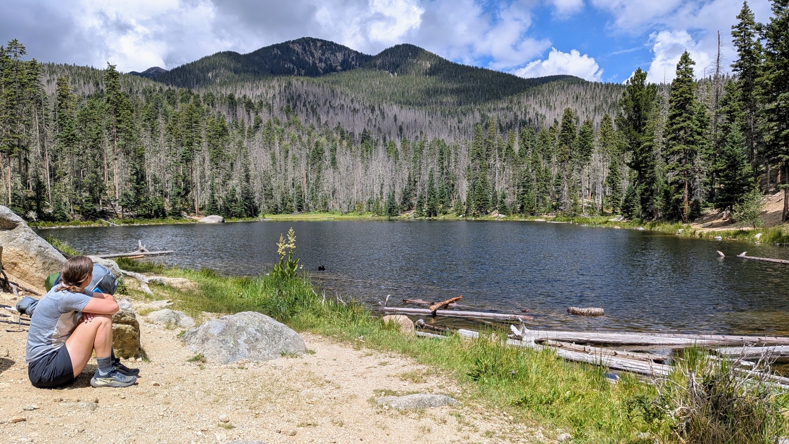 Stewart Lake, the second of the trip's four alpine lakes.