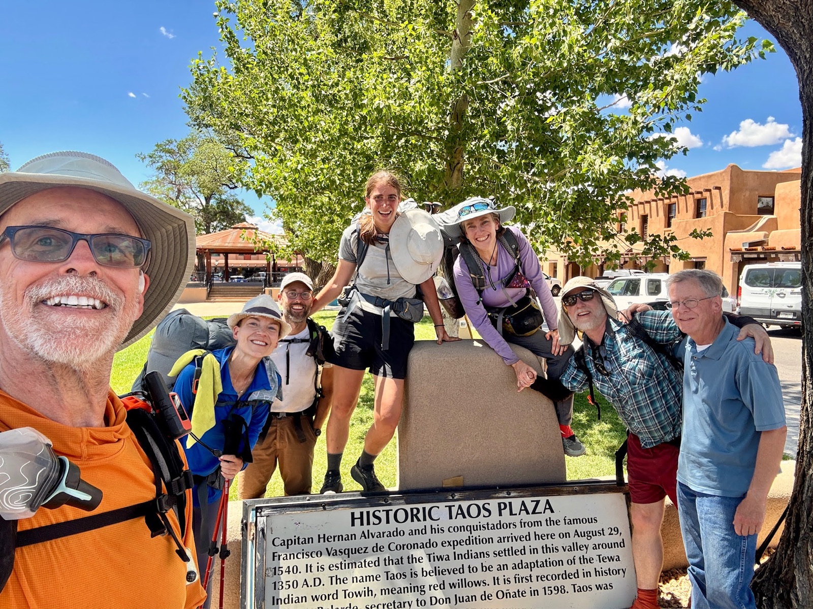 We made it to Taos Plaza.